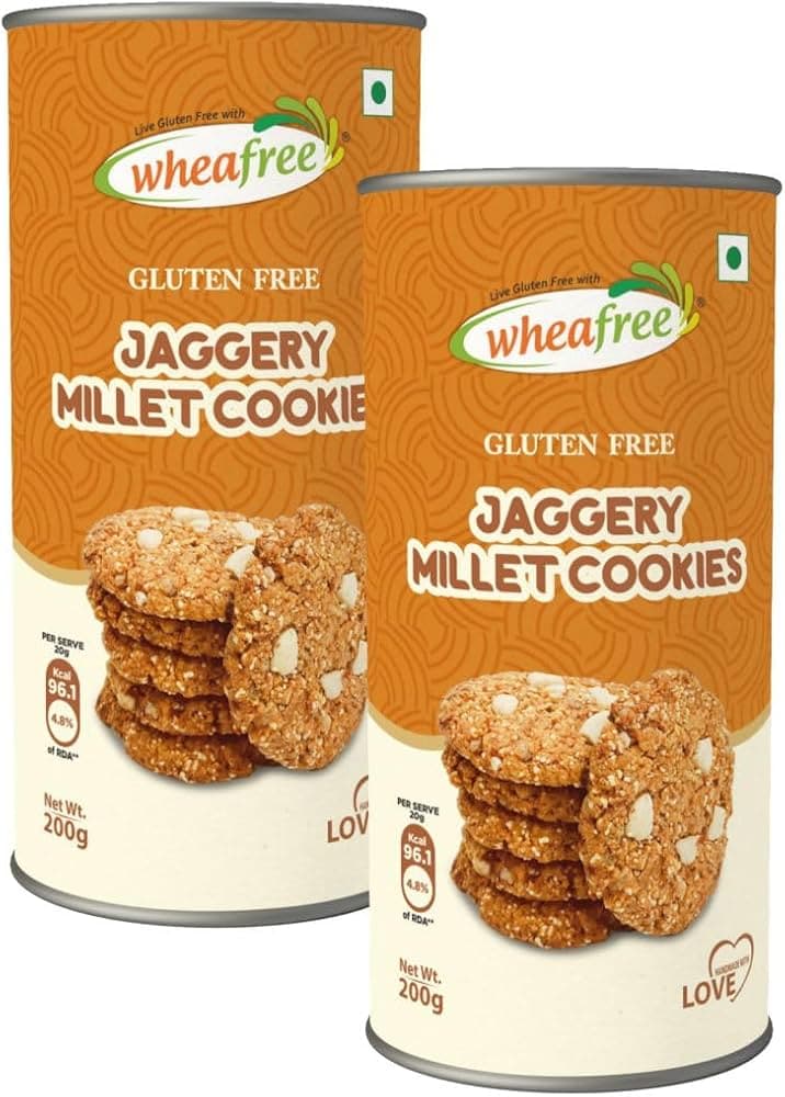 Wheafree Gluten Free Jaggery Millet Cookies