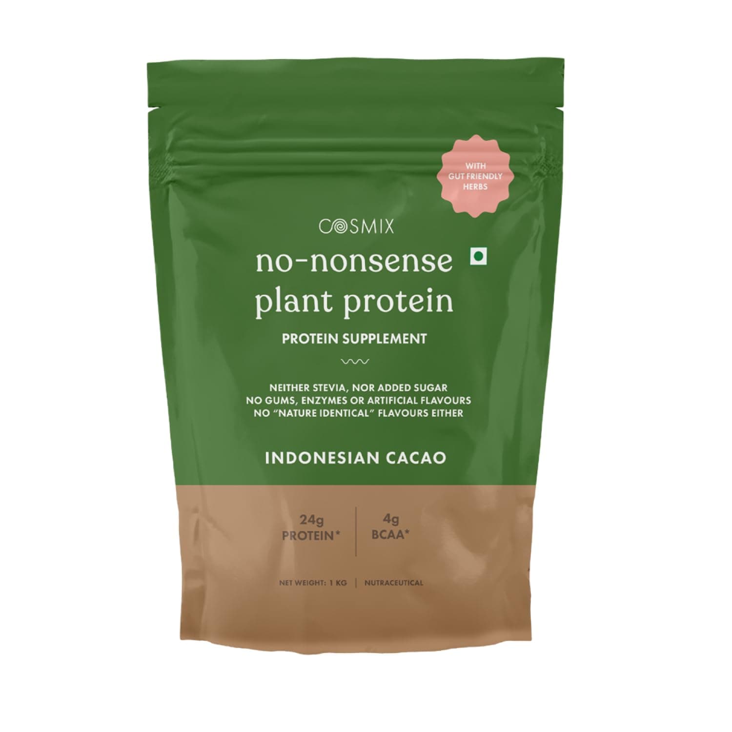 Cosmix No-Nonsense Plant Protein Indonesian Cacao (Chocolate) | 24 Protein/Serve